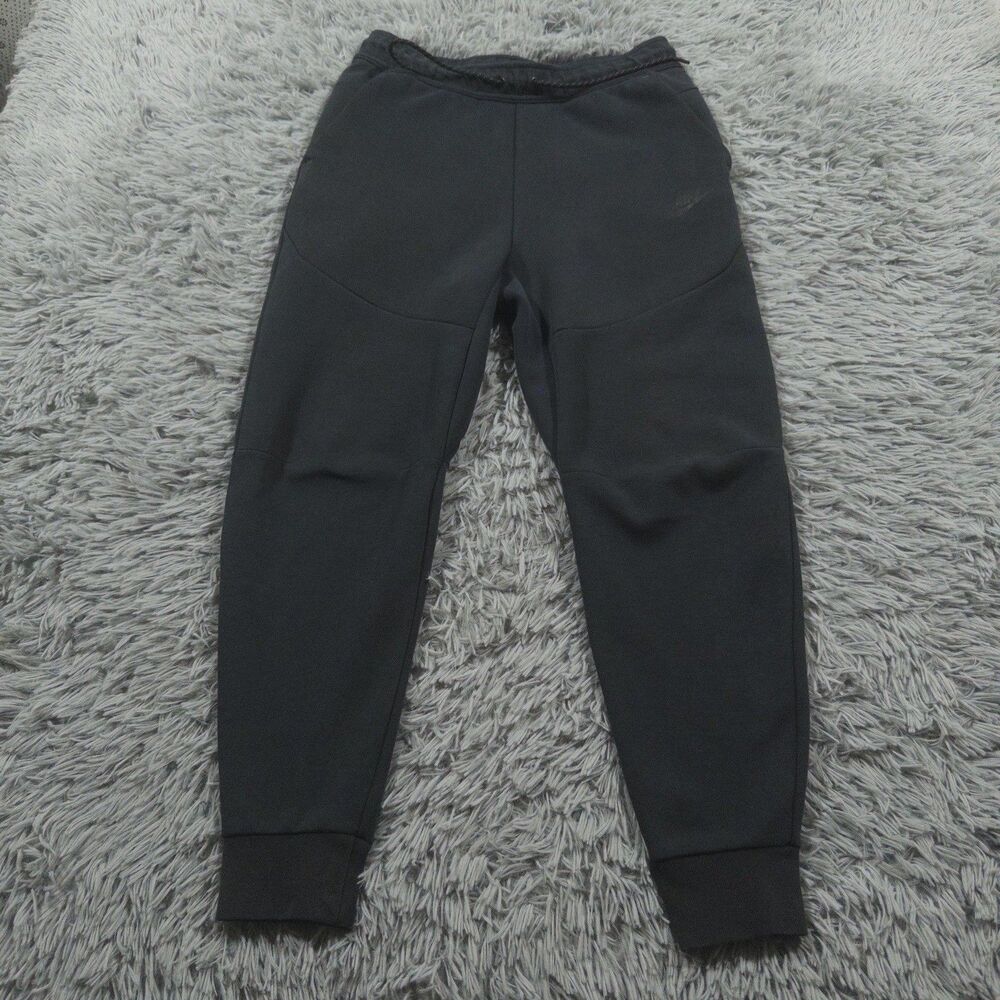 Nike Pants Medium Black Tech Fleece Joggers Performance Gym Zip Pocket Mens